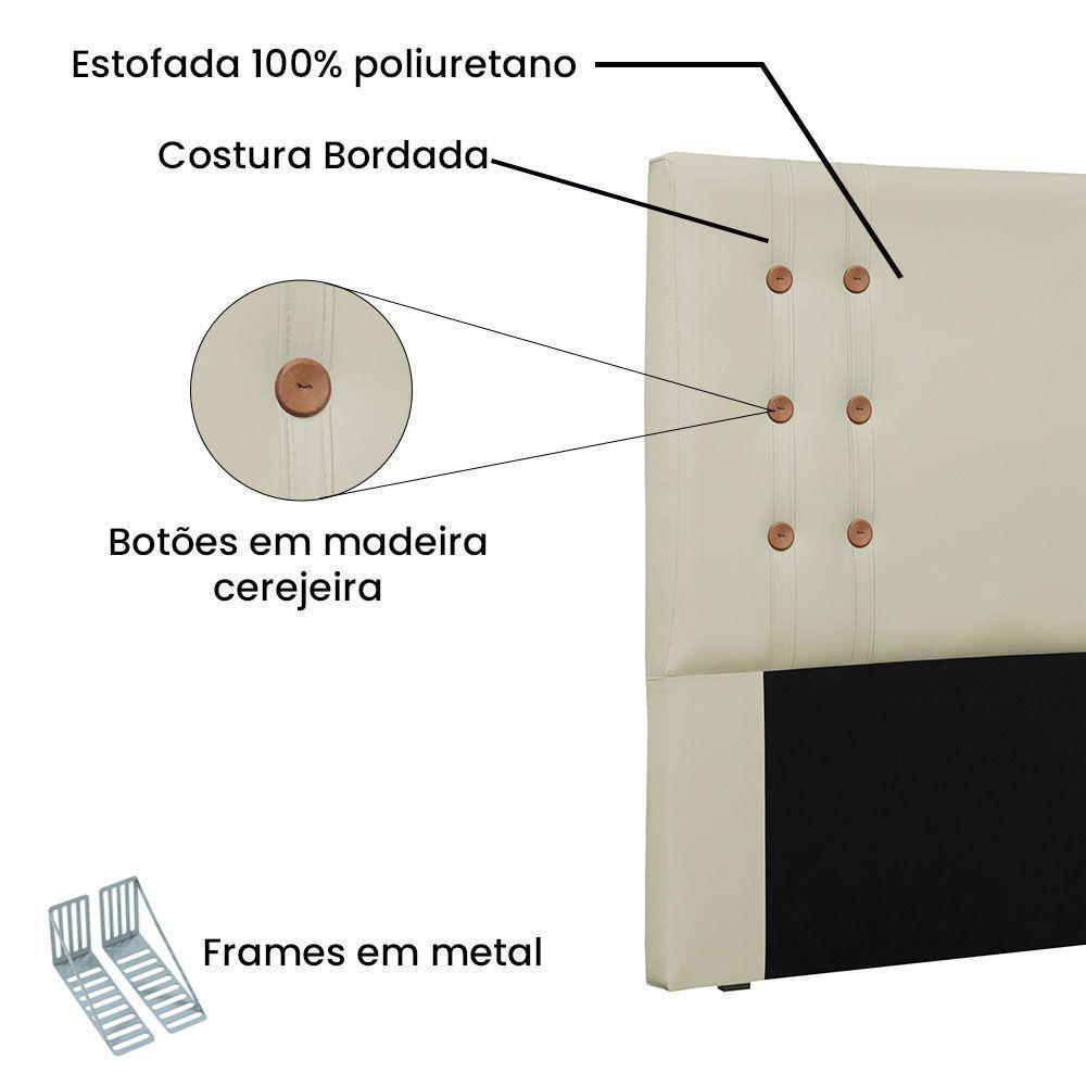 Cabeceira Solteiro 0,90m Genova Corano Marfim - 2