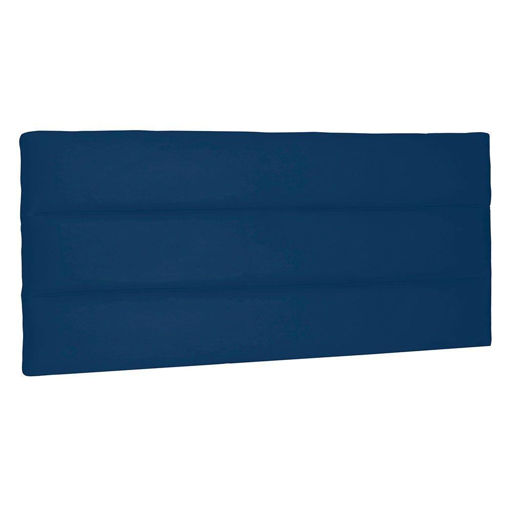Cabeceira Painel King 1,95m La Italiana Suede Azul Marinho - 1