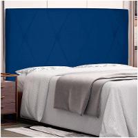 Cabeceira Queen 1,60m Aquilla Suede Azul Marinho - 5