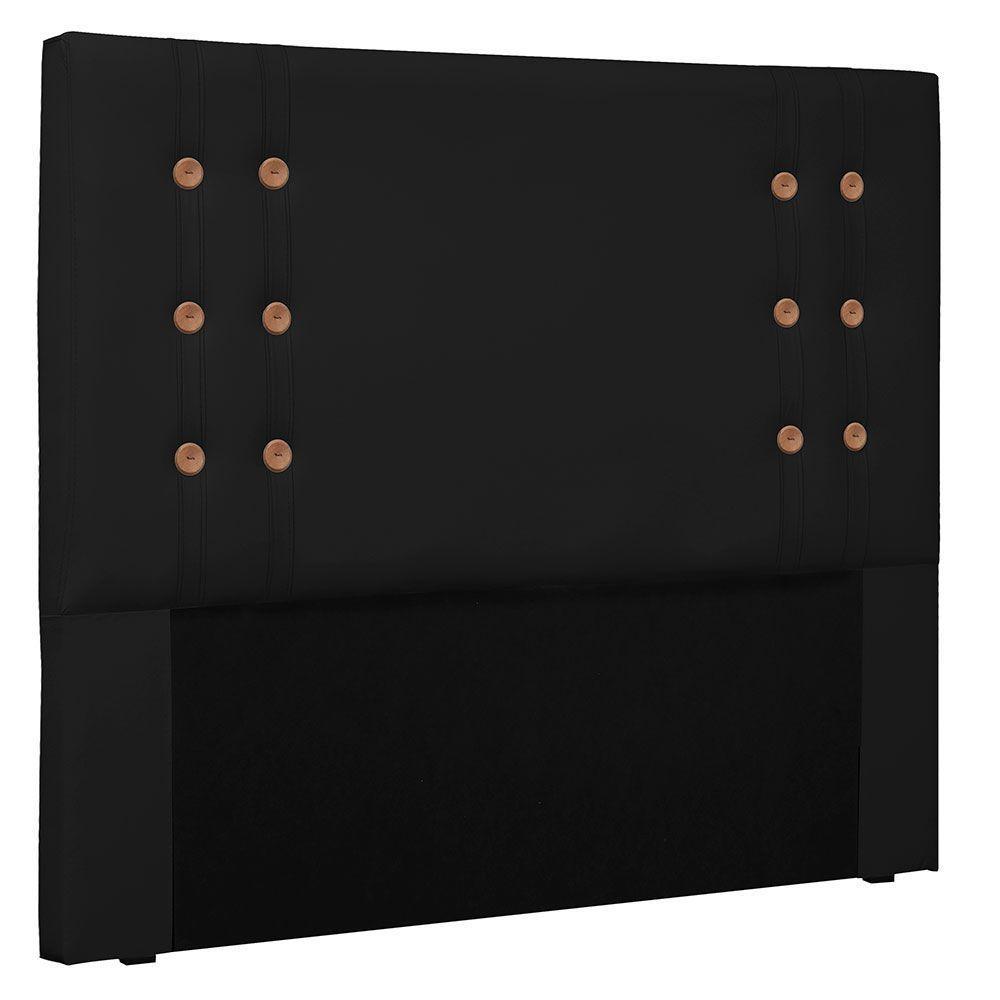 Cabeceira Solteiro 0,90m Genova Corano Preto - 1