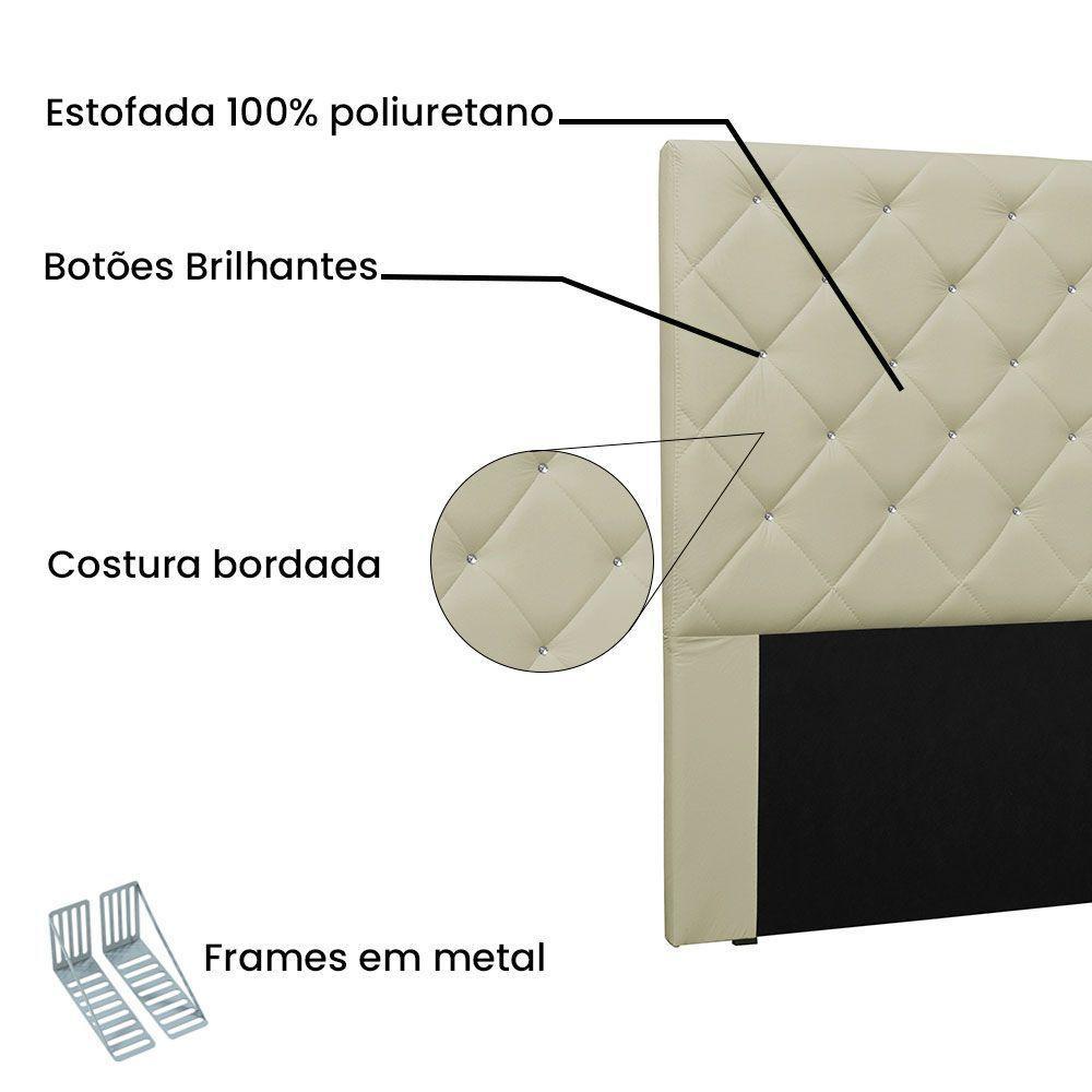 Cabeceira Solteiro 0,90m Tânia Corano Marfim - 2