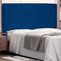 Cabeceira Solteiro 0,90m Aquilla Suede Azul Marinho - 5