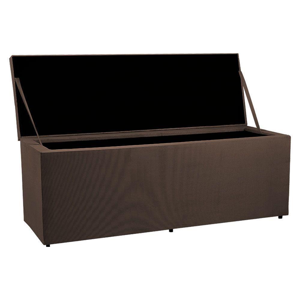 Calçadeira Recamier Baú Queen 1,60m Suede Marrom - 3