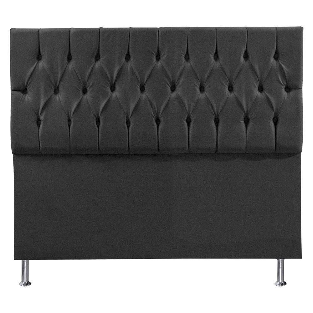 Cabeceira Casal 1,40m Suede Cinza - 1