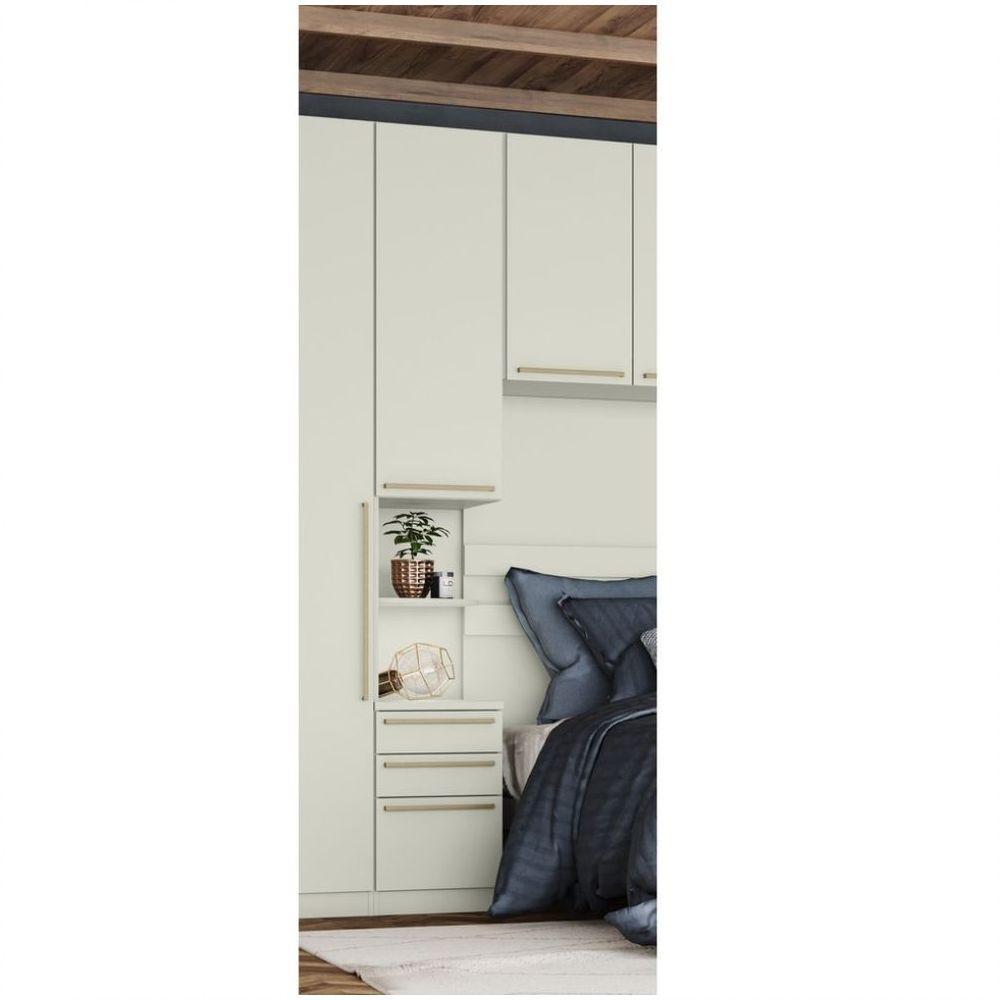 Criado Mudo Modulado 02 Portas 03 Gavetas Predileto Henn Areia Hp - 2