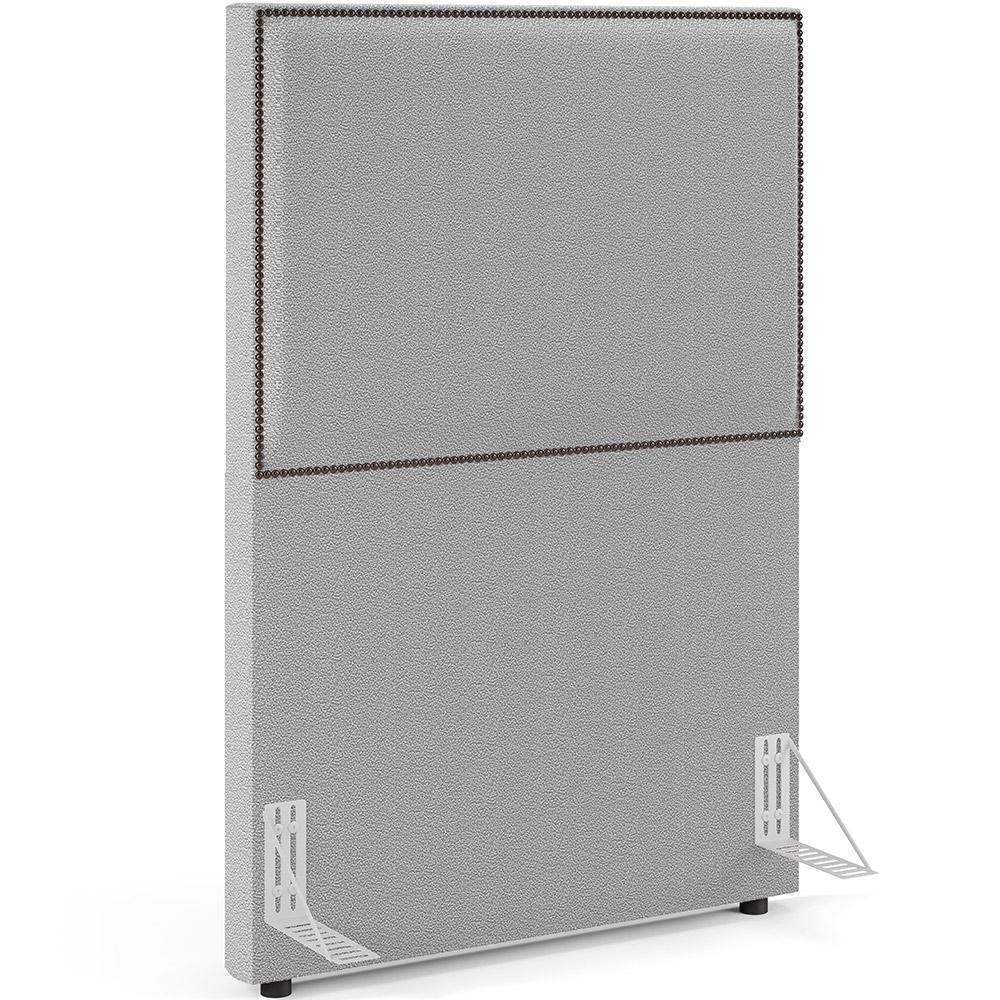 Cabeceira Box Solteiro Com Tachas 100cm L02 Cinza - 1