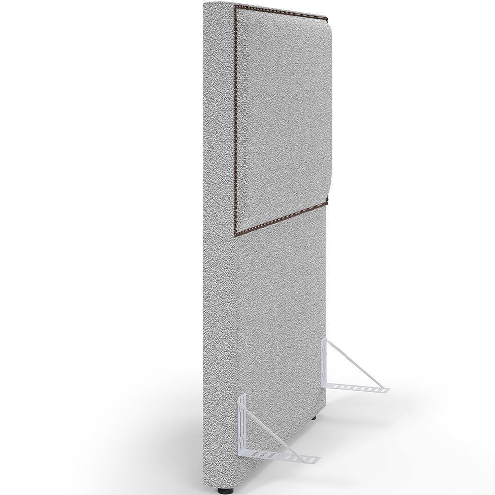 Cabeceira Box Solteiro Com Tachas 100cm L02 Cinza - 3