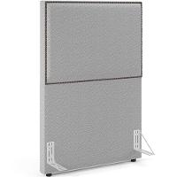 Cabeceira Box Solteiro Com Tachas 100cm L02 Cinza - 1