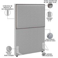 Cabeceira Box Solteiro Com Tachas 100cm L02 Cinza - 5