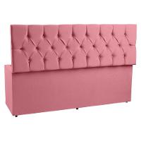 Calçadeira Recamier Baú Queen 1,60m Suede Rosa
