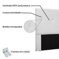 Cabeceira Solteiro 0,90m Aquilla Corano Branco - 2