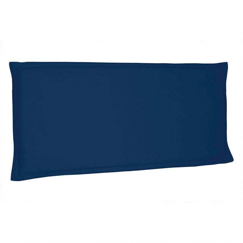 Cabeceira Painel Solteiro 0,90m Veneza Suede Azul Marinho - 1