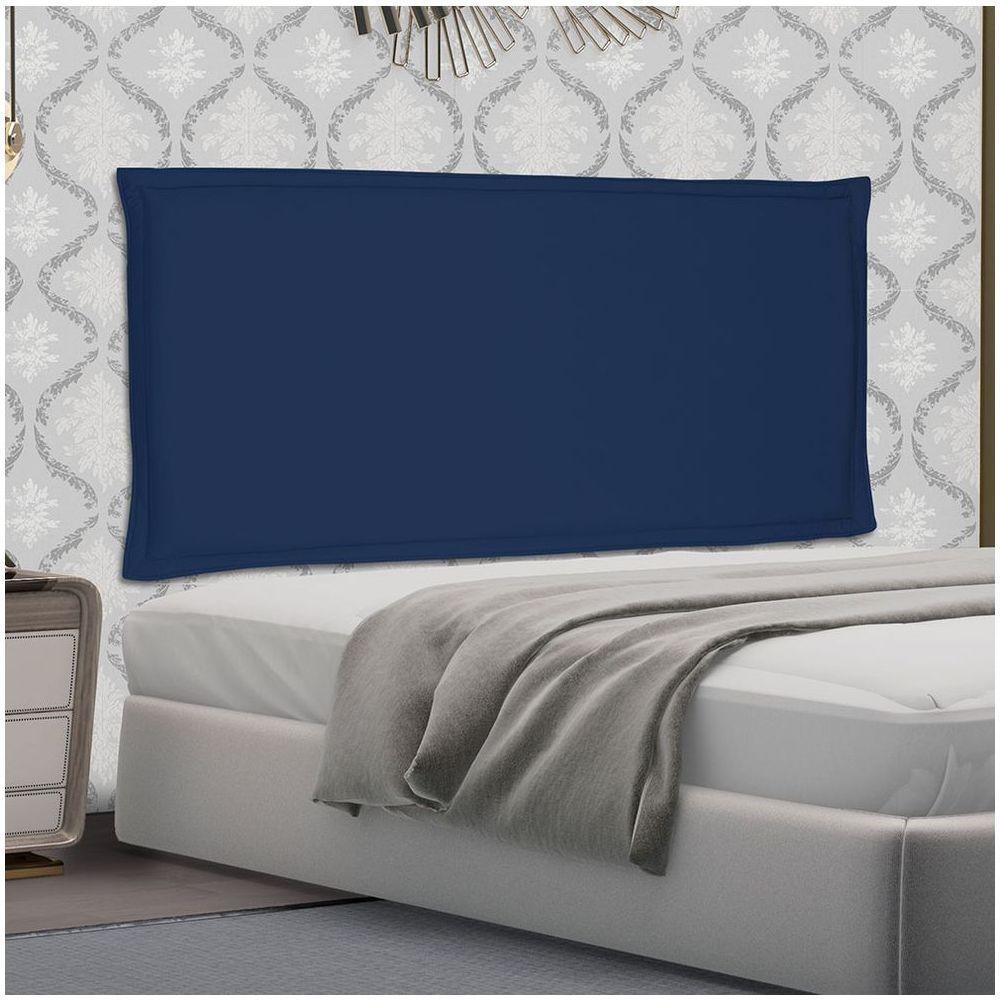 Cabeceira Painel Solteiro 0,90m Veneza Suede Azul Marinho - 5