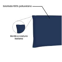 Cabeceira Painel Solteiro 0,90m Veneza Suede Azul Marinho - 2
