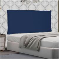 Cabeceira Painel Solteiro 0,90m Veneza Suede Azul Marinho - 5