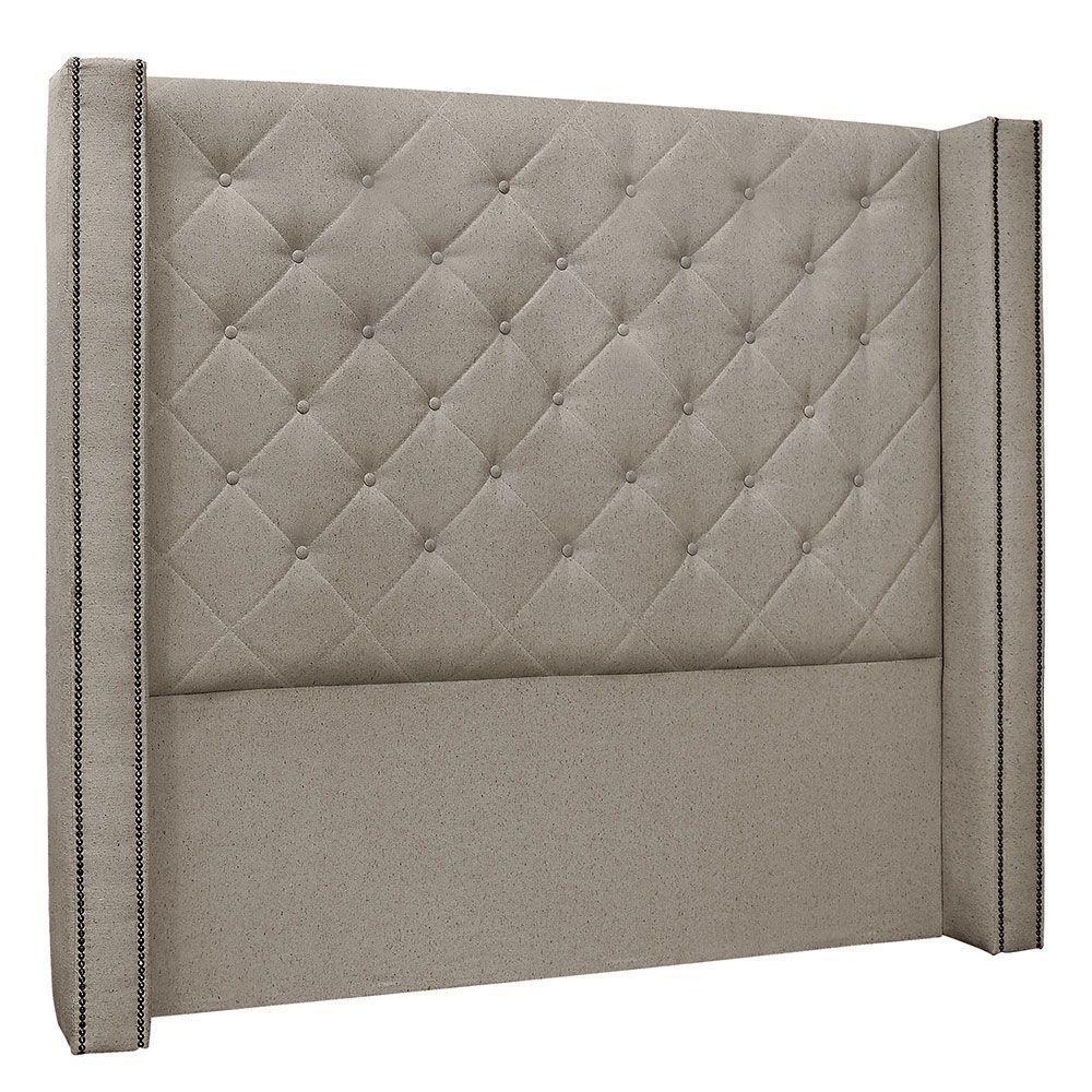 Cabeceira King 1,95m Vicenza Linho Rústico Areia - 1