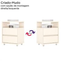Mesa De Cabeceira 02 Gavetas Campeche Henn Off White - 3