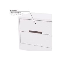 Mesa De Cabeceira Com 2 Gavetas Kappesberg Branco