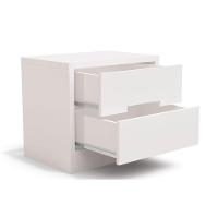 Mesa De Cabeceira Com 2 Gavetas Kappesberg Branco - 7