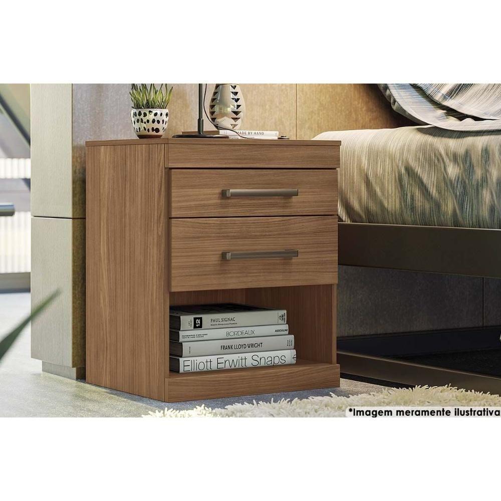 Mesa de Cabeceira Solteiro Plus c/ 2 Gavetas Jatoba - Santos Andirá - 2
