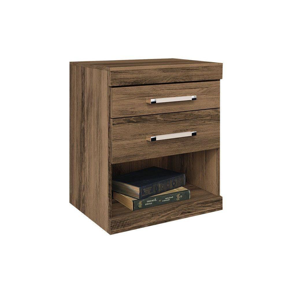 Mesa de Cabeceira Solteiro Plus c/ 2 Gavetas Jatoba - Santos Andirá - 4