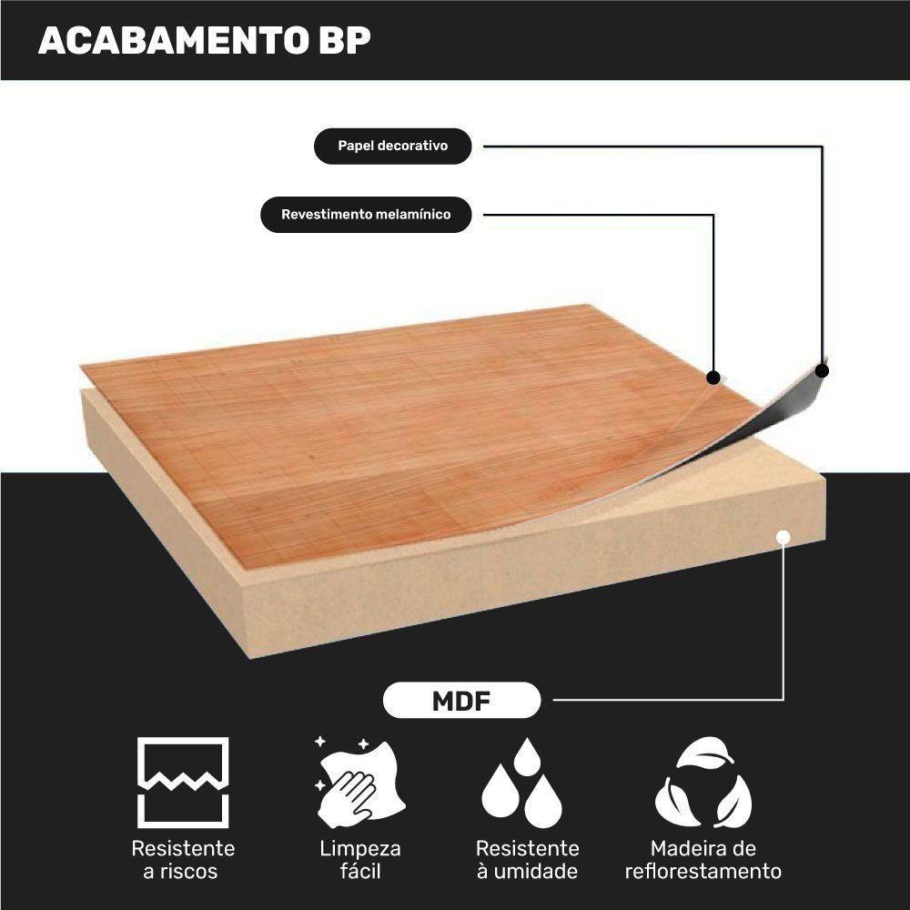 Kit 02 Gabinetes Armário Banheiro Multiuso Ivy 60cm 100% Mdf Bp Com 01 Gaveta Branco - Desk Design - 2