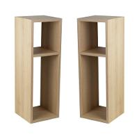 Kit 2 Mesa De Cabeceira Carvalho Cama Solteiro Quarto Sala 20cm - 2