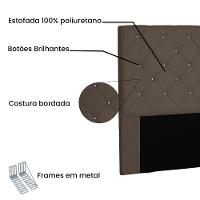 Cabeceira Casal 1,40m Tânia Suede Caramelo - 3