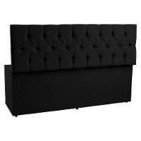 Calçadeira Recamier Baú Queen 1,60m Suede Preto