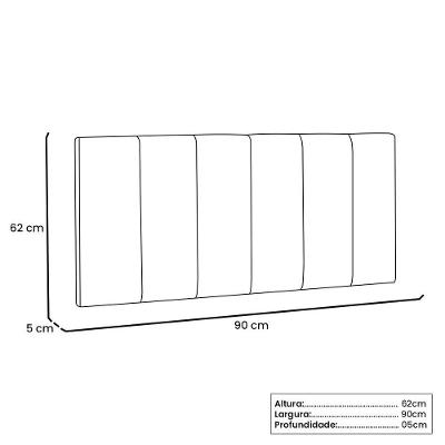 Cabeceira Painel Solteiro 0,90m Ravenna Corano Marfim