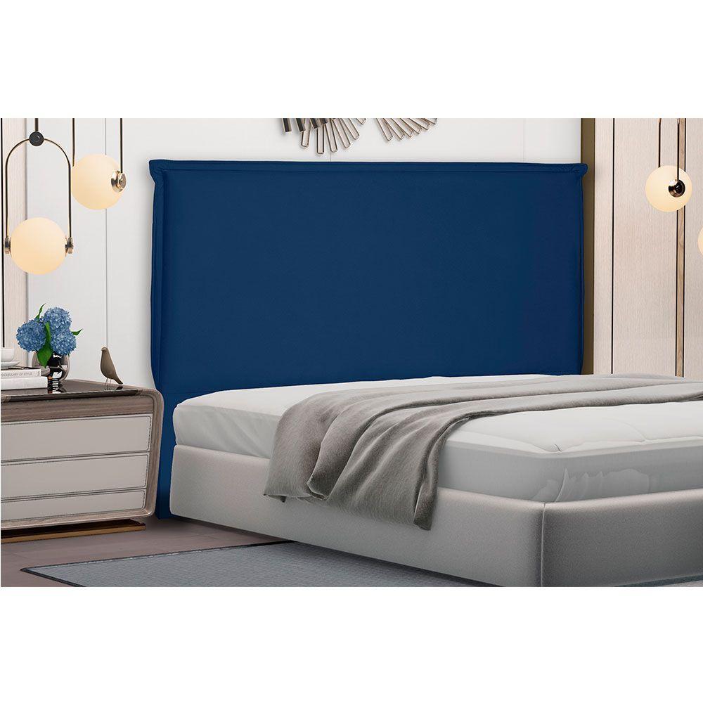 Cabeceira Queen 1,60m Veneza Suede Azul Marinho - 3