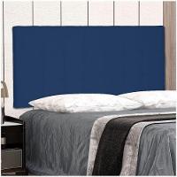 Cabeceira Painel Solteiro 0,90m Verona Suede Azul Marinho - 5