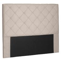 Cabeceira Casal 1,40m Tânia Suede Bege. - 1