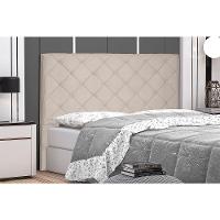 Cabeceira Casal 1,40m Tânia Suede Bege. - 3