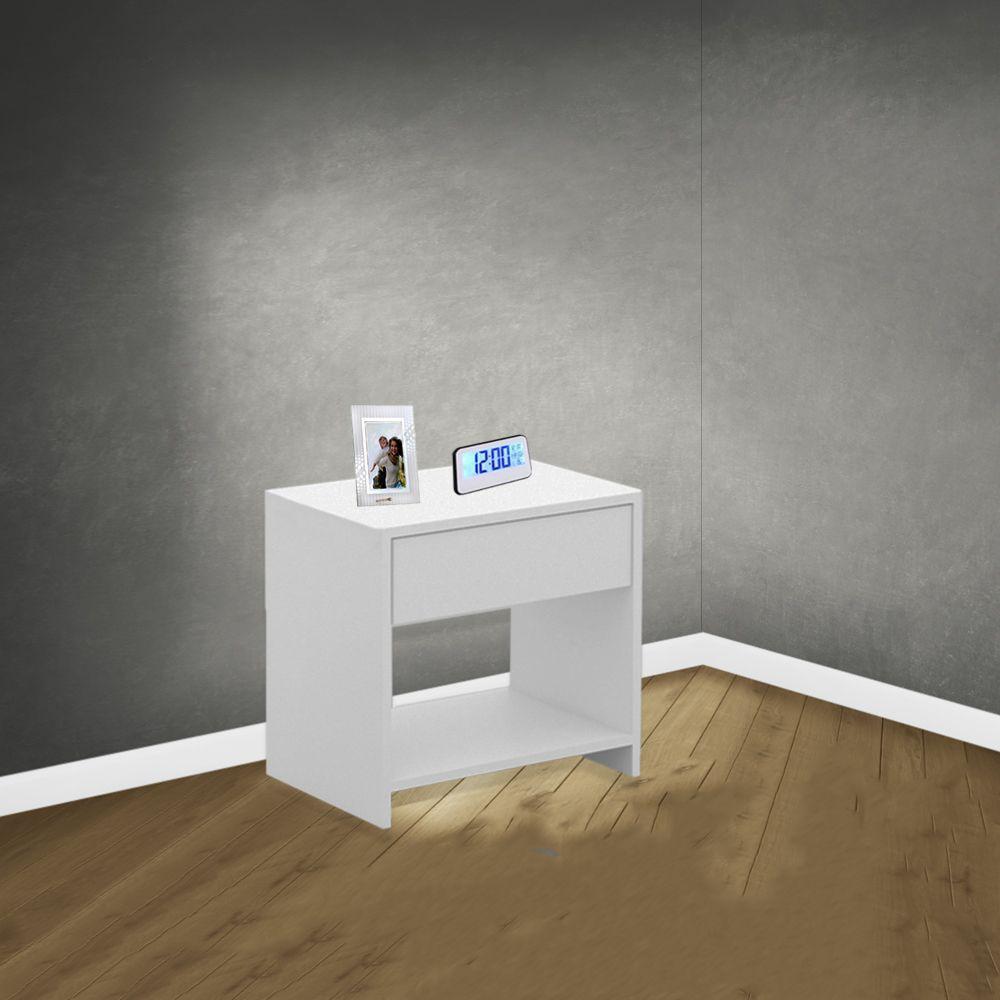 Mesa De Cabeceira 1 Gaveta Trovarelli Branco - 8