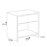 Mesa De Cabeceira 1 Gaveta Trovarelli Branco