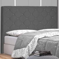 Cabeceira Casal 1,40m Tânia Suede Cinza - 4