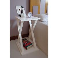 Mesa X Lateral De Apoio Ou Mesa De Cabeceira Branco Laca - 1