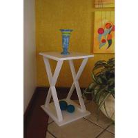 Mesa X Lateral De Apoio Ou Mesa De Cabeceira Branco Laca - 2