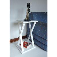 Mesa X Lateral De Apoio Ou Mesa De Cabeceira Branco Laca - 3