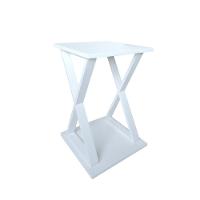 Mesa X Lateral De Apoio Ou Mesa De Cabeceira Branco Laca