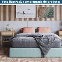 Mesa De Cabeceira Oslo Artesano 48 Cm (Largura) Em Mdp Palha Natural Uma Gaveta Base Madeira - 6