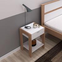 Mesa De Cabeçeira Az1016 Mdp Amendoa Branco - 5