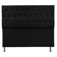 Cabeceira Solteiro 0,90m Suede Preto - 1