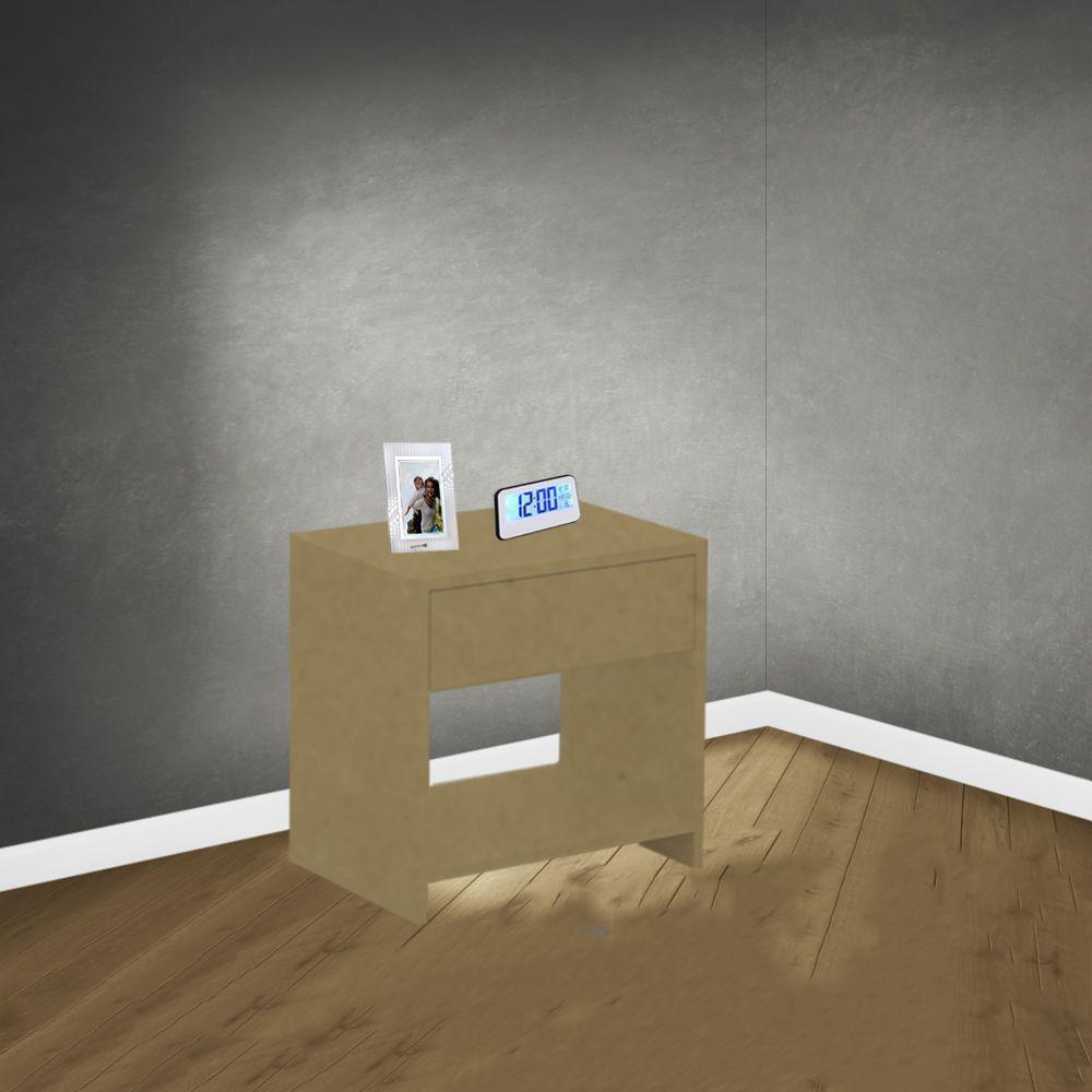 Mesa De Cabeceira 1 Gaveta Trovarelli Natural - 7