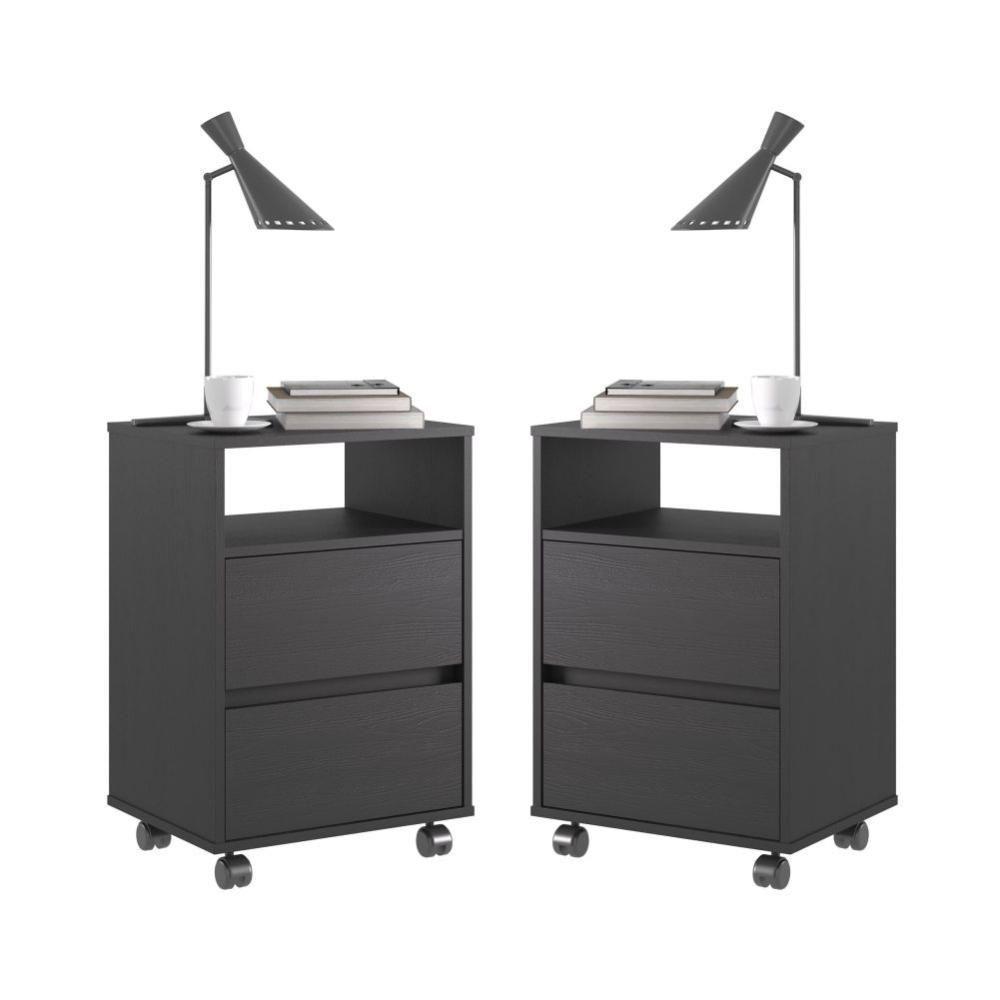 Kit De 2 Gaveteiros Flex Preto Onix - 1