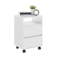 Mesa de cabeceira Com Rodízios Fiji Branco - 1