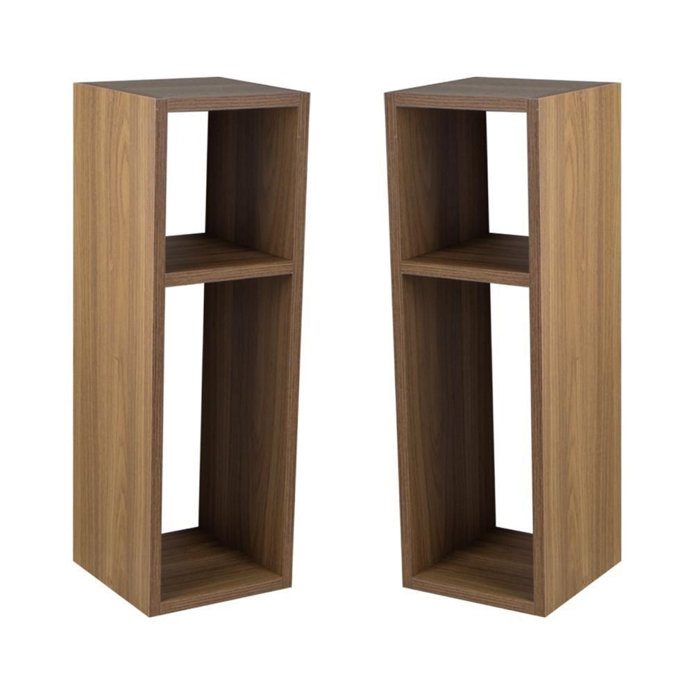 Kit 2 Mesa De Cabeceira Freijó Cama Solteiro Quarto Sala 20cm - 2