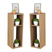 Kit 2 Mesa De Cabeceira Freijó Cama Solteiro Quarto Sala 20cm - 1