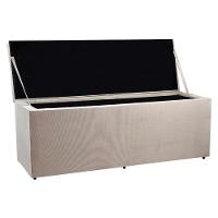 Calçadeira Recamier Baú Solteiro 0,90m Suede Bege - 3